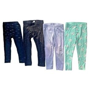 Girls 3T Lot of 8 Stretch Waistband Leggings & Capri's Cat & Jack, Circo, H&M +